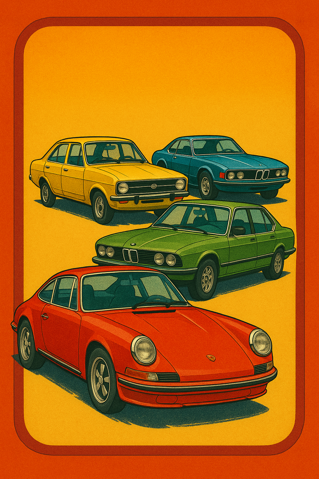 Hintergrundbild 70er-Autoquartett